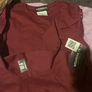 Wolverine fire resistant, cat2, NFPA approved long sleeve maroon shirt NWT